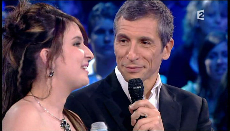 Avec Nagui dans l'émission 